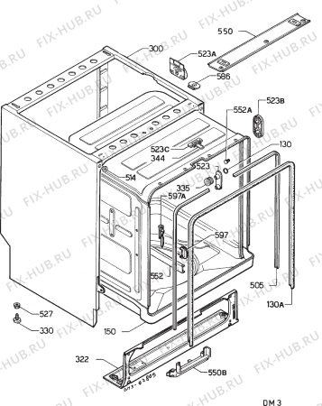 Взрыв-схема посудомоечной машины Kuppersbusch IG643.0W - Схема узла Housing 001